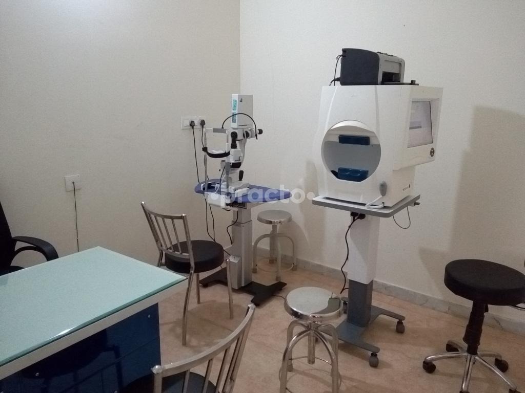 Modern eye examination room at R M Eye Centre